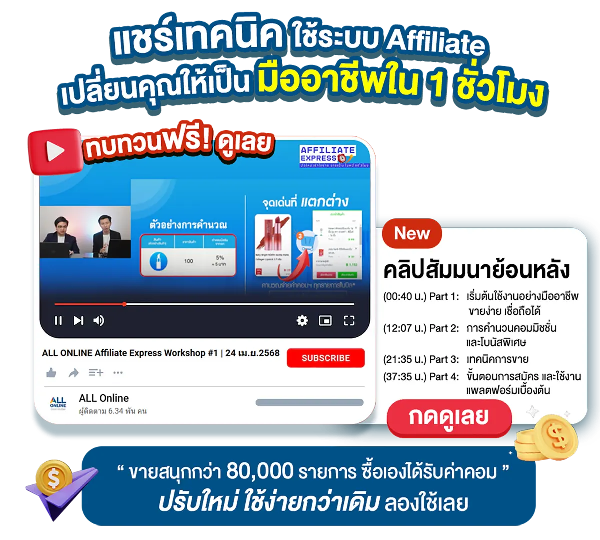 แชร์เทคนิค ใช้ระบบ Affiliate