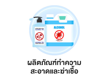 ผลิตภัณฑ์ทำความสะอาดและฆ่าเชื้อ