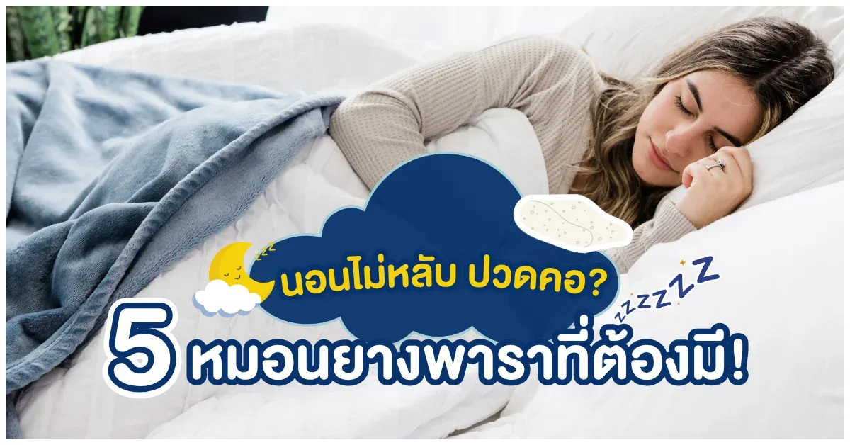 blog-นอนไม่หลับ ปวดคอ? นี่เลย 5 หมอนยางพาราที่ต้องมี