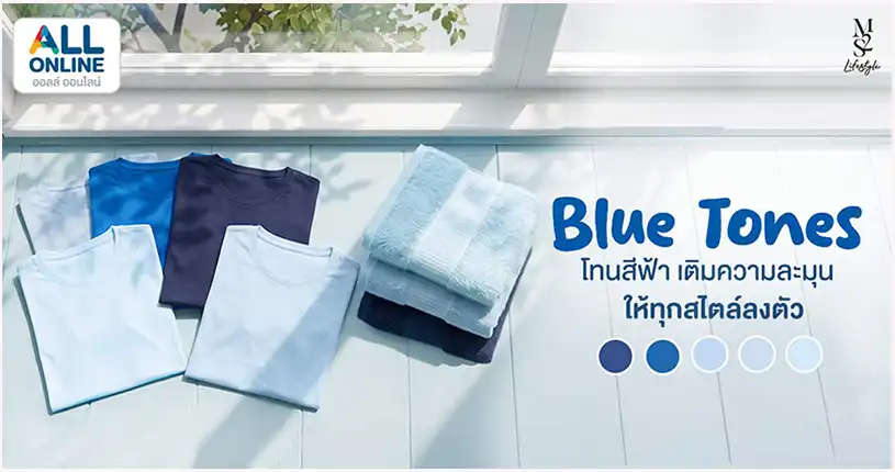 Blue Tones โทนสีฟ้า เติมความละมุน ให้ทุกสไตล์ลงตัว